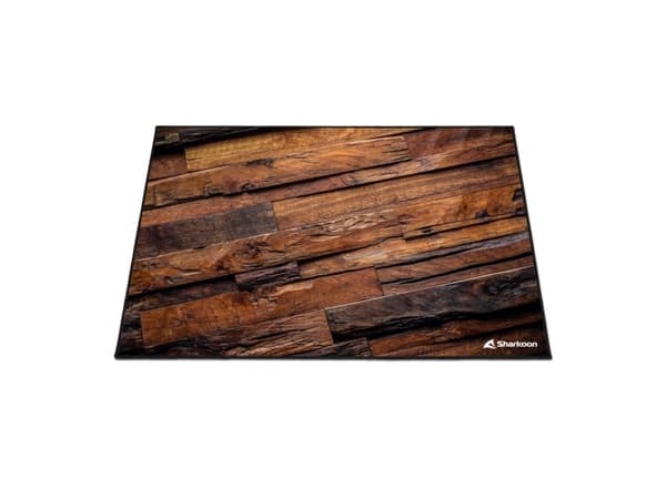 Sharkoon SKILLER SFM12 Wood - Stolmatte for gaming - rektangulær - 140 x 100 cm - brun