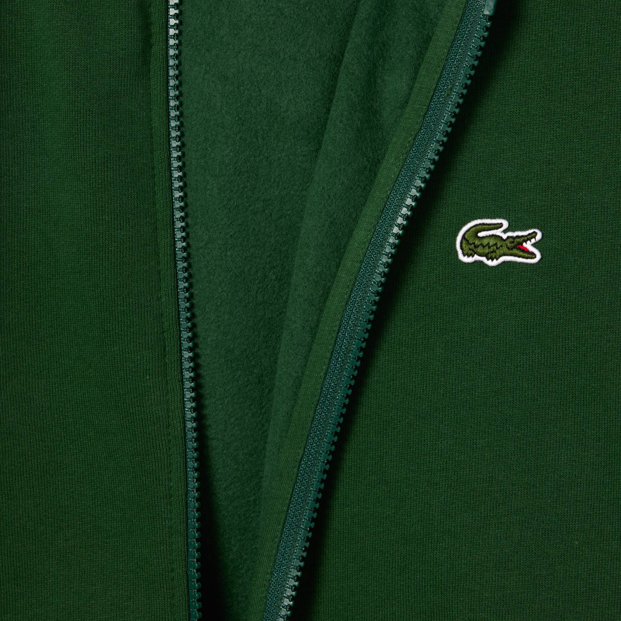 HERREN LACOSTE SWEAT-JACKE MIT KÄNGURUTASCHE AUS FLEECE Sweatshirts - Grün - Lacoste - Herren