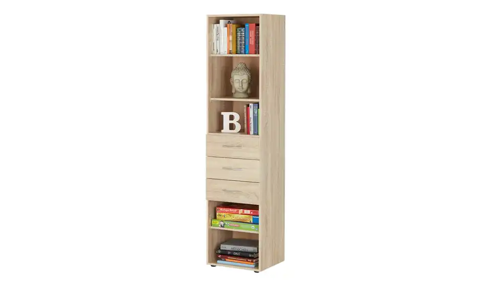 Regal Multischrank-System 45 cm 185 cm Eiche sägerau (Nachbildung)