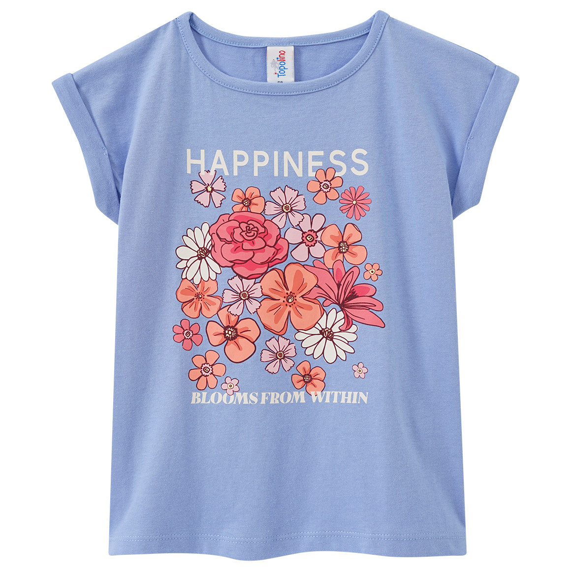 Topolino Mädchen T-Shirt mit Blumen-Print hellblau