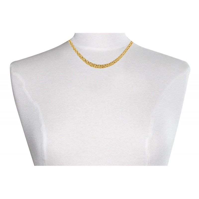 Collier Plaqué Or Maille Palmier