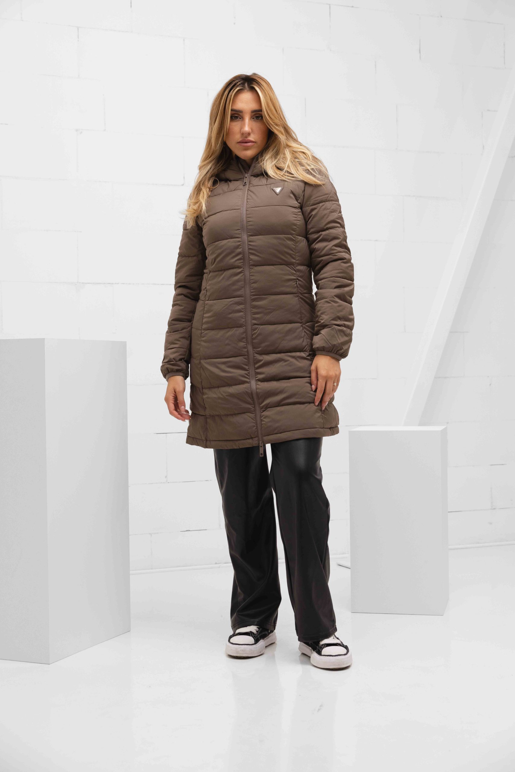 Couture Club Seam Detail Leren Broek Dames Zwart