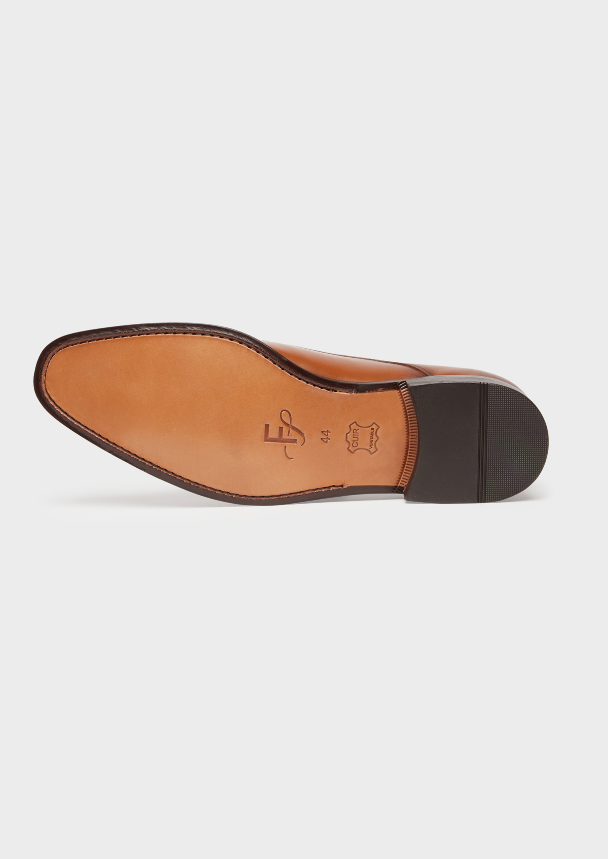 Derbies en cuir lisse cognac