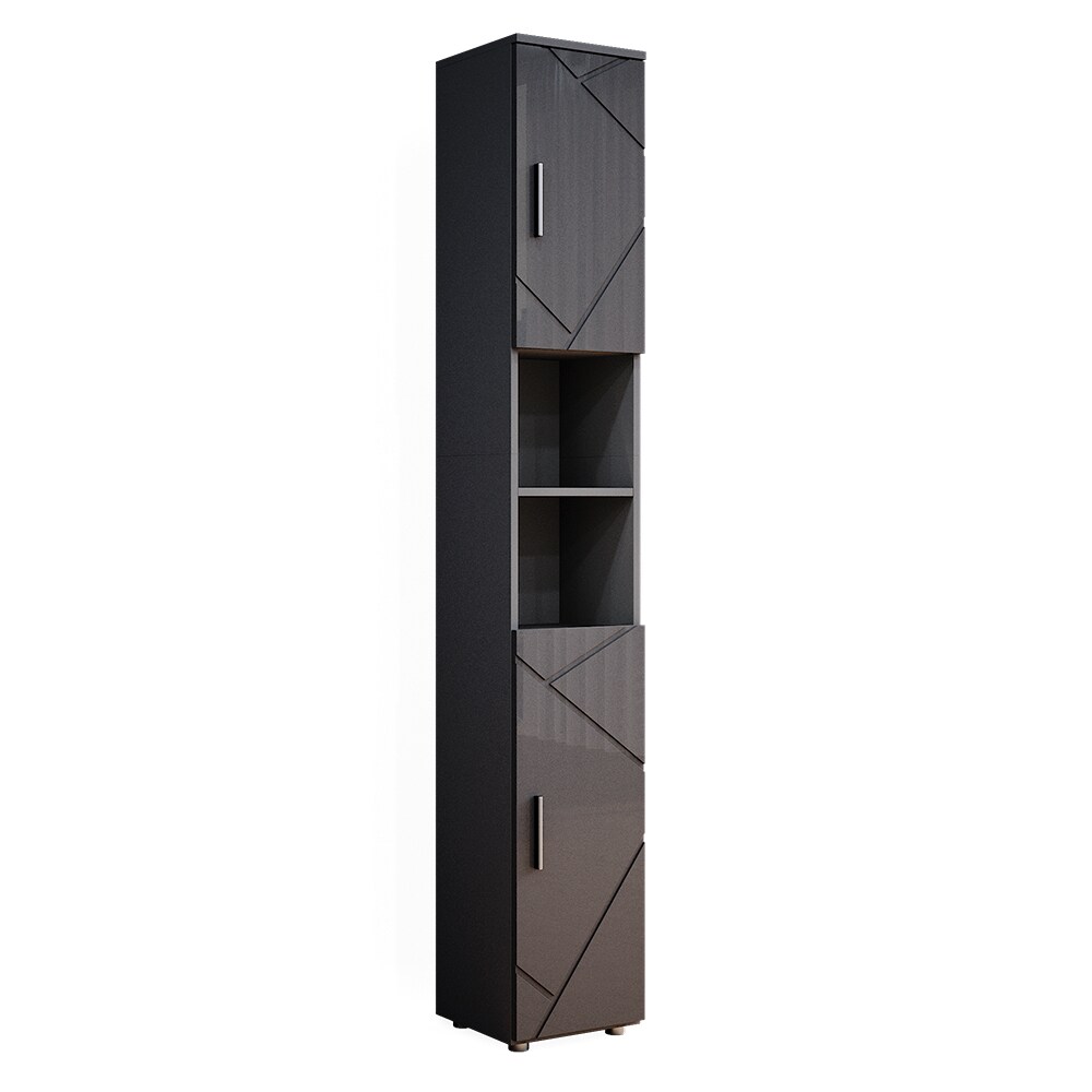 Vicco Badschrank Hochschrank Badezimmerschrank Irma Anthrazit Badregal 6 Fächer