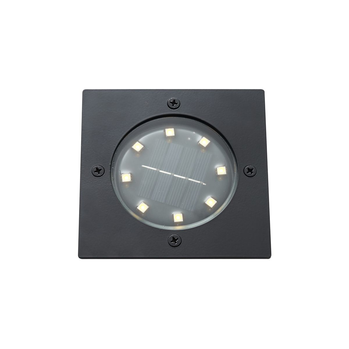 Set van 6 grondspots zwart vierkant incl. LED IP65 solar - Terry