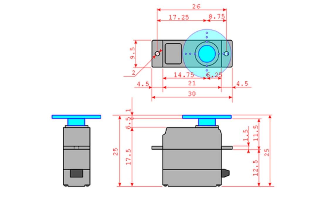Nano Servo A350 AnalogAnaloges Sub Micro Servo