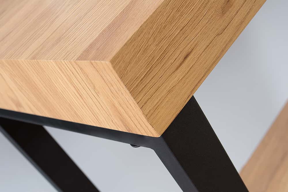 Design Konsole OAK DESK 120cm Eiche Vintage Metallgestell Schreibtisch