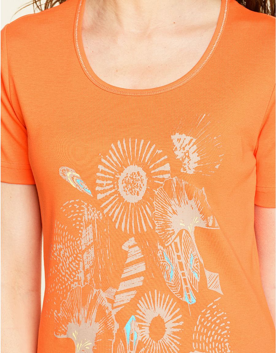T-shirt 100% coton orange