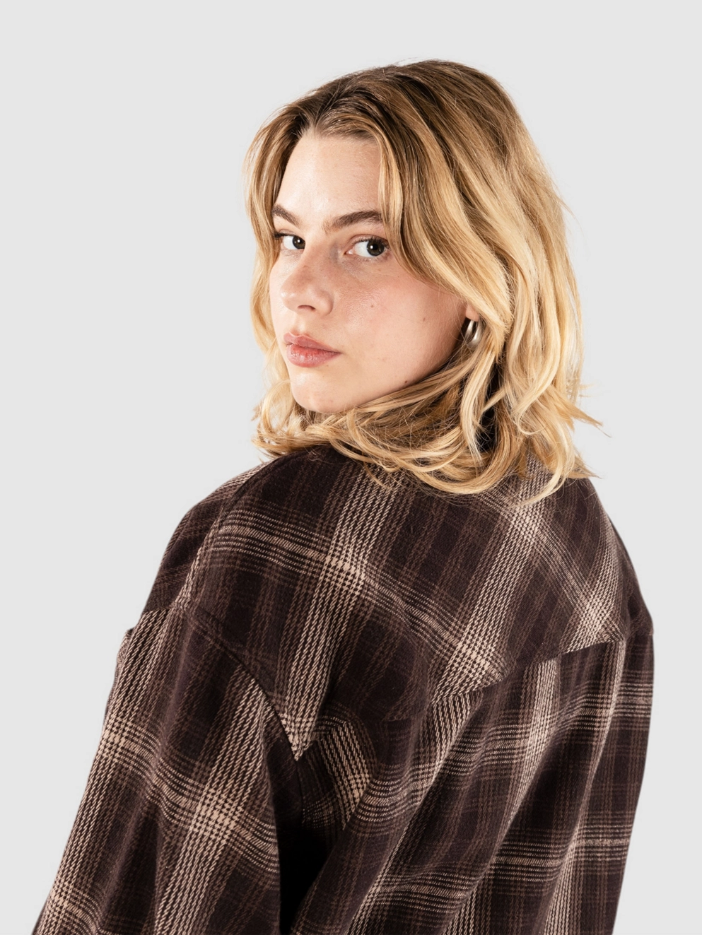 Empyre Arkin Flannel Shirt tan brown