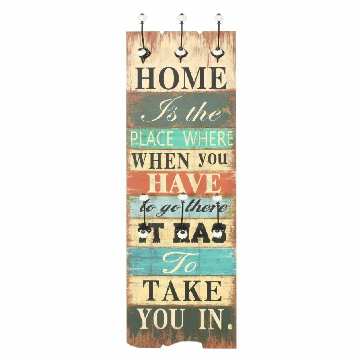 Decoshop26 Porte-manteau Home Is DEC024193