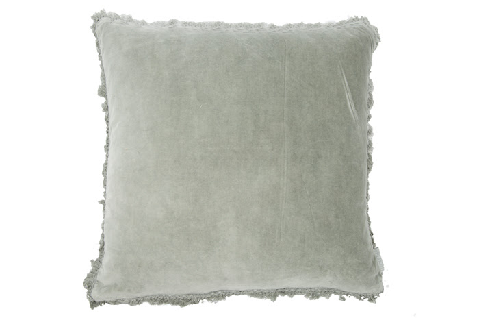 Kussen Rosie vintage velvet/linnen old blue