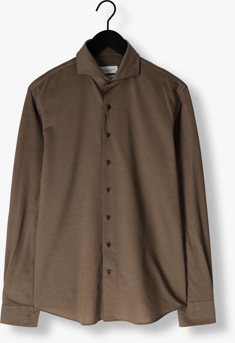 bruine profuomo klassiek overhemd shirt x-cutaway sf japanese knitted
