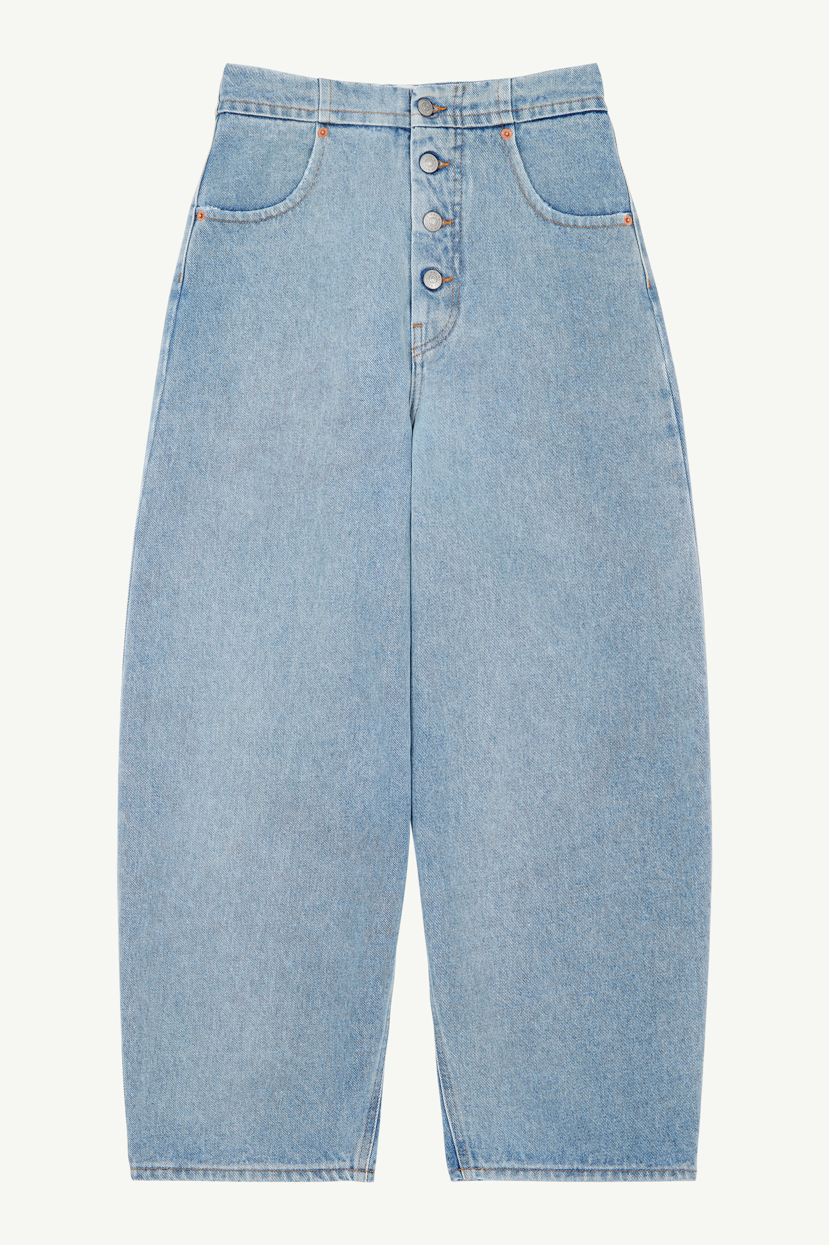 Jean cropped taille mi-haute pour femme