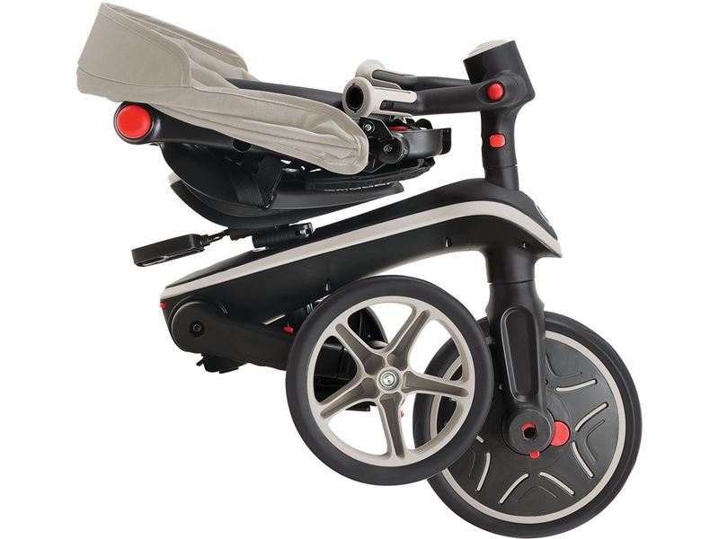 GLOBBER Trike Explorer Foldable 4 in 1, Taupe All-in-One-Baby-Dreirad und Kinder-Laufrad