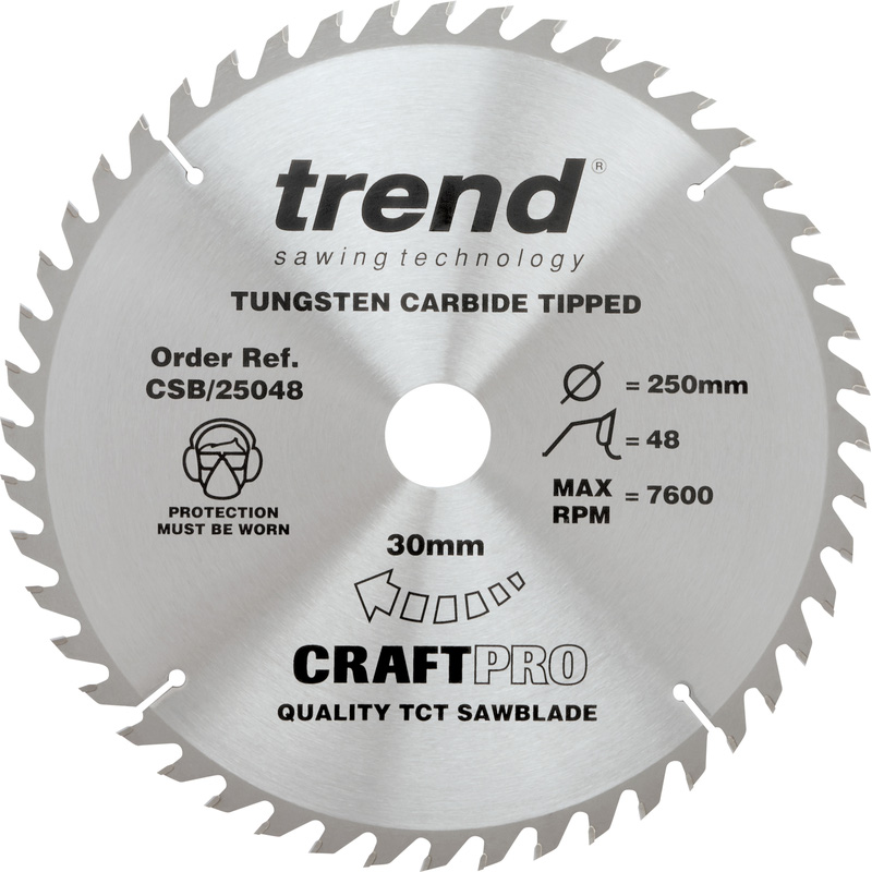 Trend cirkelzaagblad 250x30x3,0mm 48T