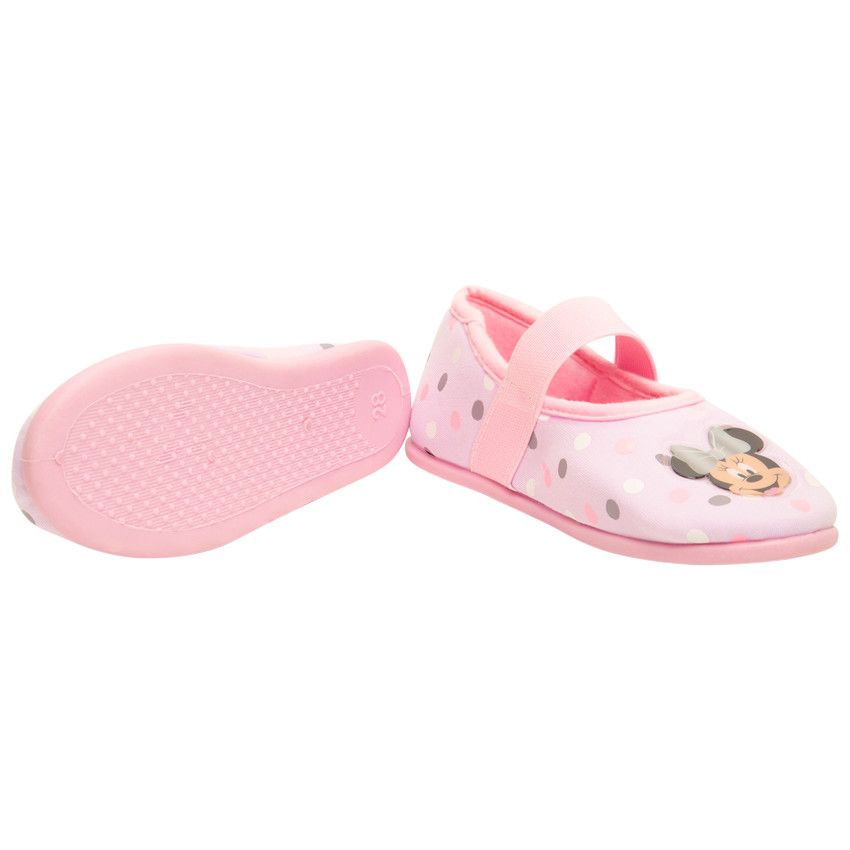 Chaussons babies patch Minnie Disney pour fille - Lilas