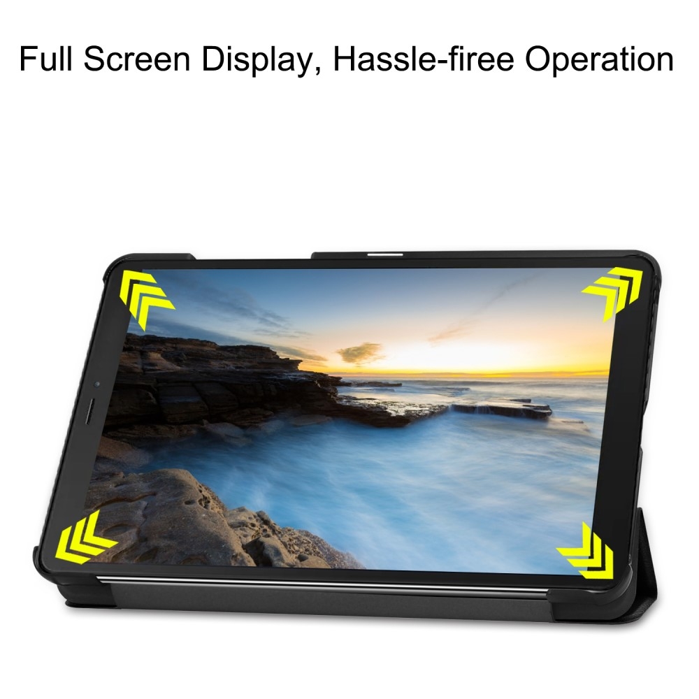 Samsung Galaxy Tab A 8.0 (2019) Leder Tasche Smart Cover Hülle - Schwarz