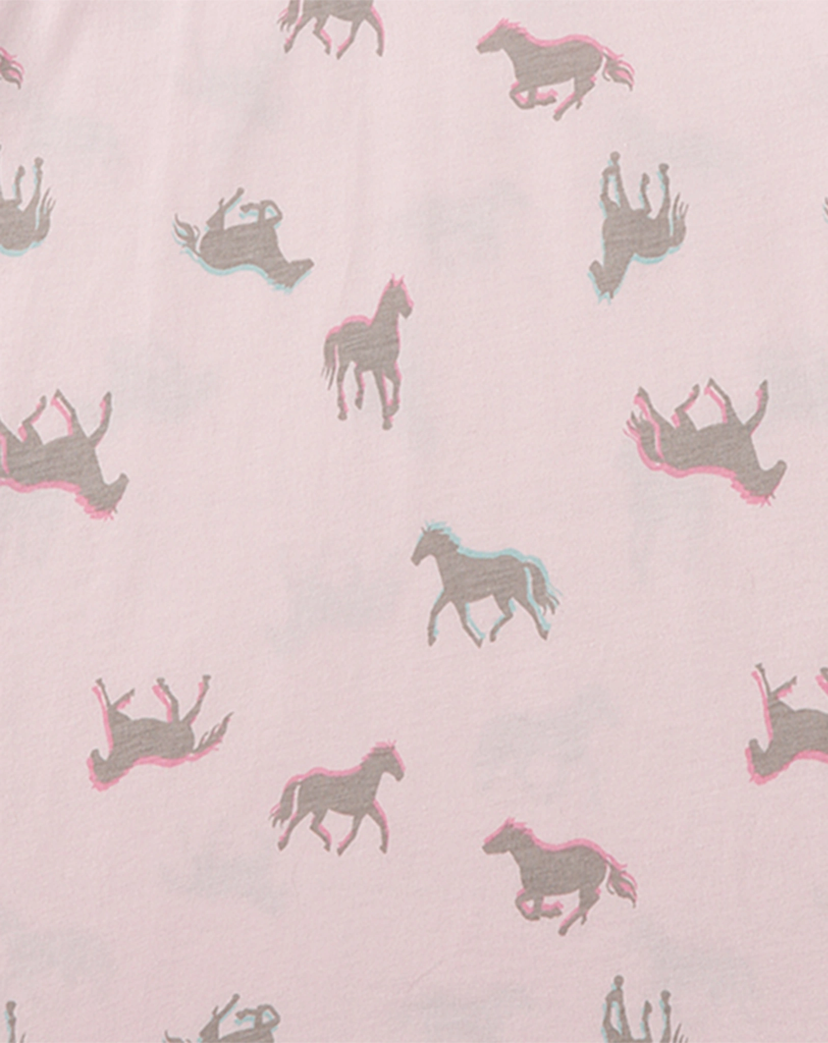 Langarm-Sleepshirt PFERDE in rose