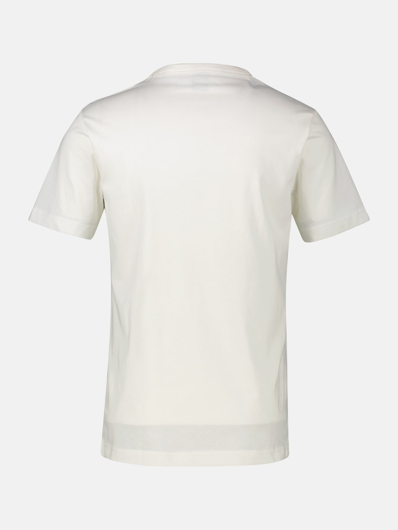 Unifarbenes T-Shirt mit Brustprint