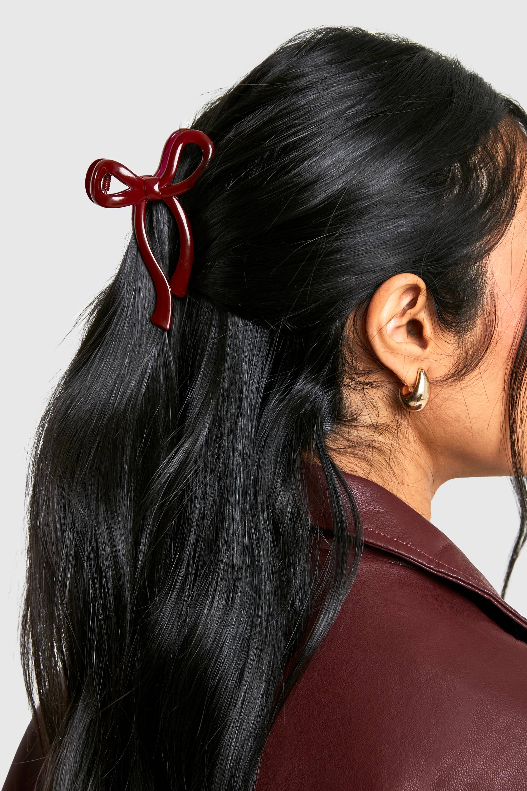 boohoo Pince à Cheveux Nœud Rouge Cerise