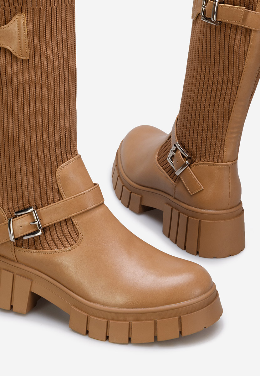 Bottes chaussettes bruns Rochelle