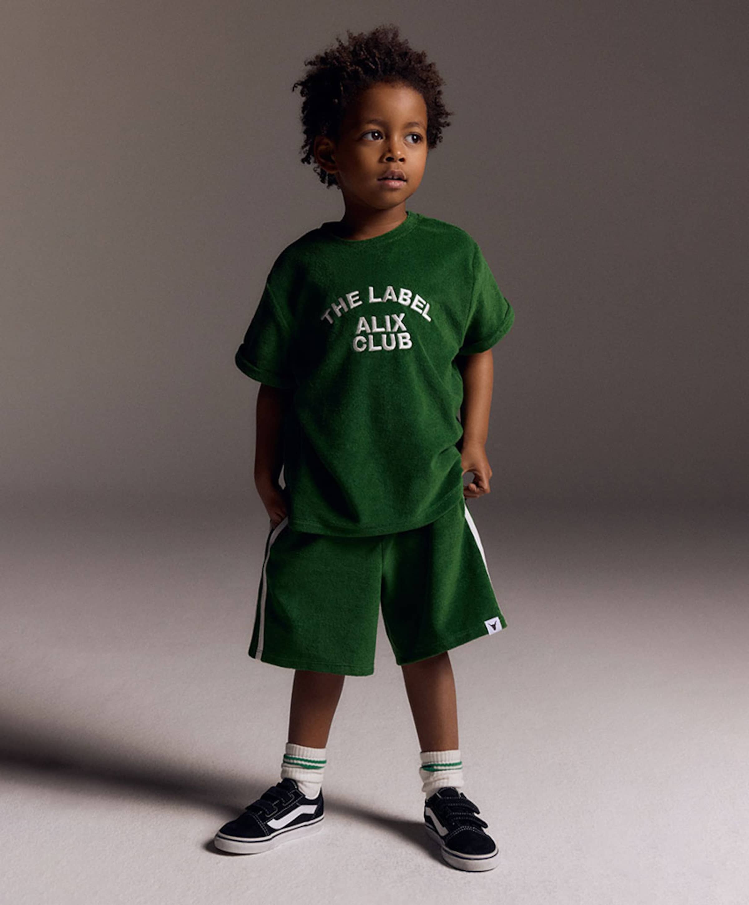 Alix mini KIDS TERRY uniseks korte broek groen