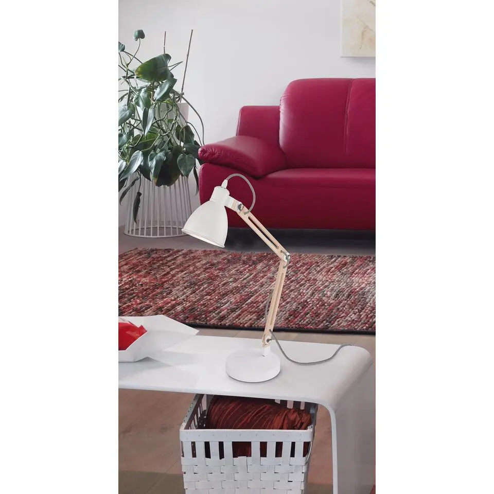 EGLO Torona 1 Tafellamp - E14 - 60,5 cm - Wit/Natuur