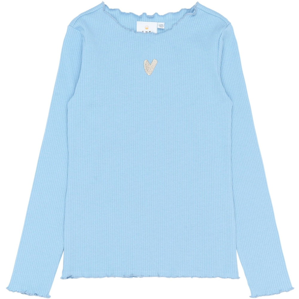 Køb The New Forever Blue Tnrya L_S Rib Tee