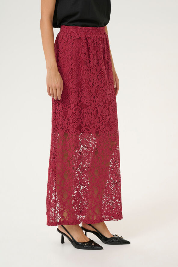 Kaffe KAlanice Lace Skirt Rumba red