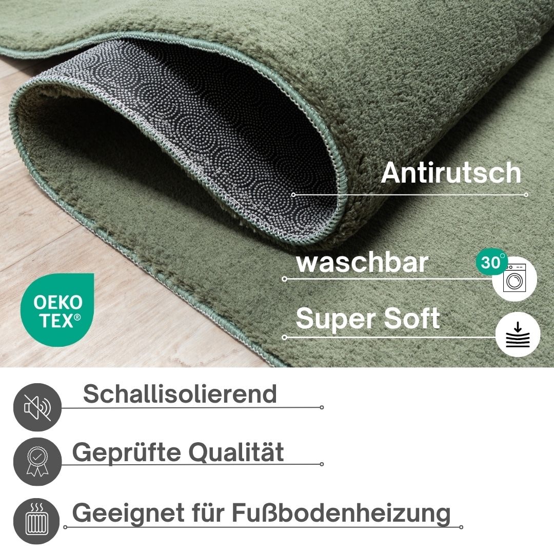 my home Teppich »Arabell, Kunstfellteppich, Felloptik, waschbar,« rechteckig 16 mm Höhe flauschig, kuschelig, Anti-Rutsch-Unterseite, Wohnzimmer, Schlafzimmer