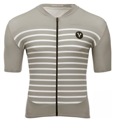 Maillot Manches Courtes LeBram Ventoux Gris Coupe Ajustée