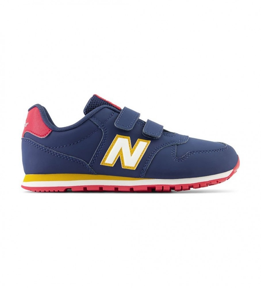 Tênis New Balance 500 com fecho de velcro azul