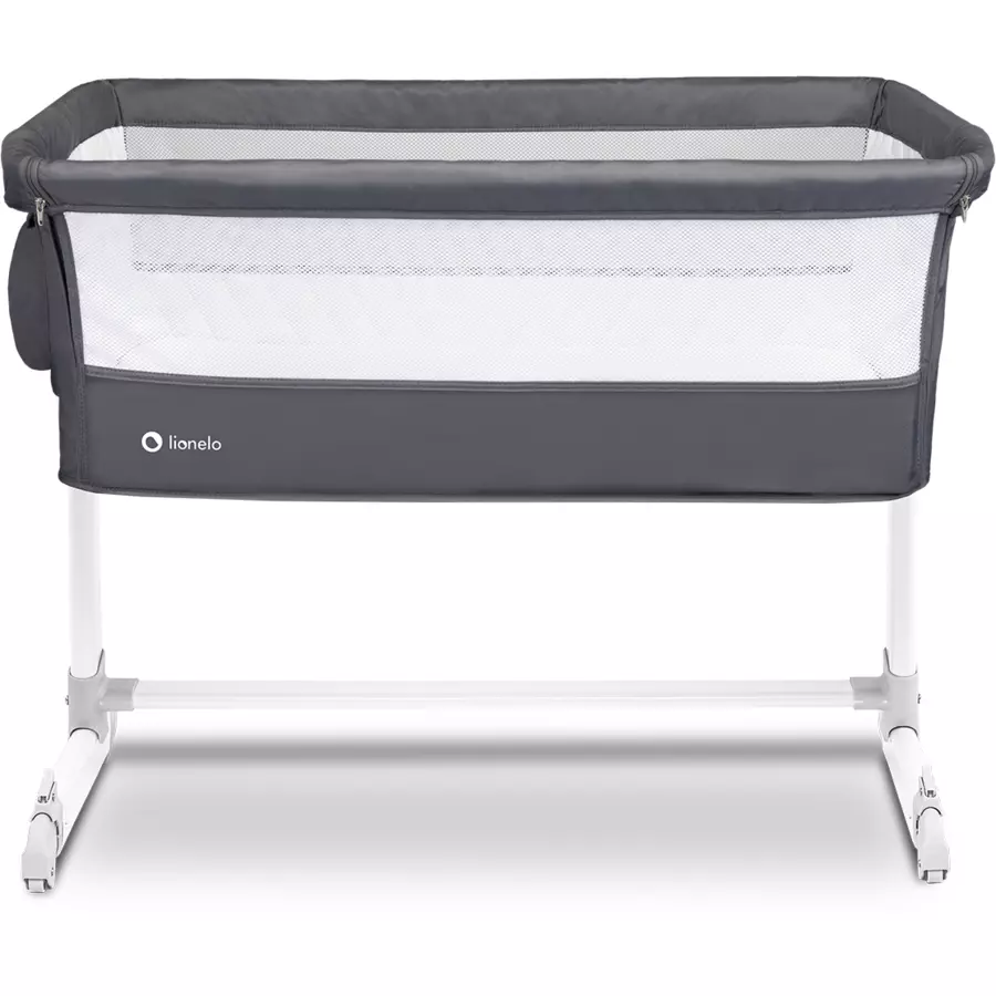 lionelo Beistellbett Theo Dark Grey
