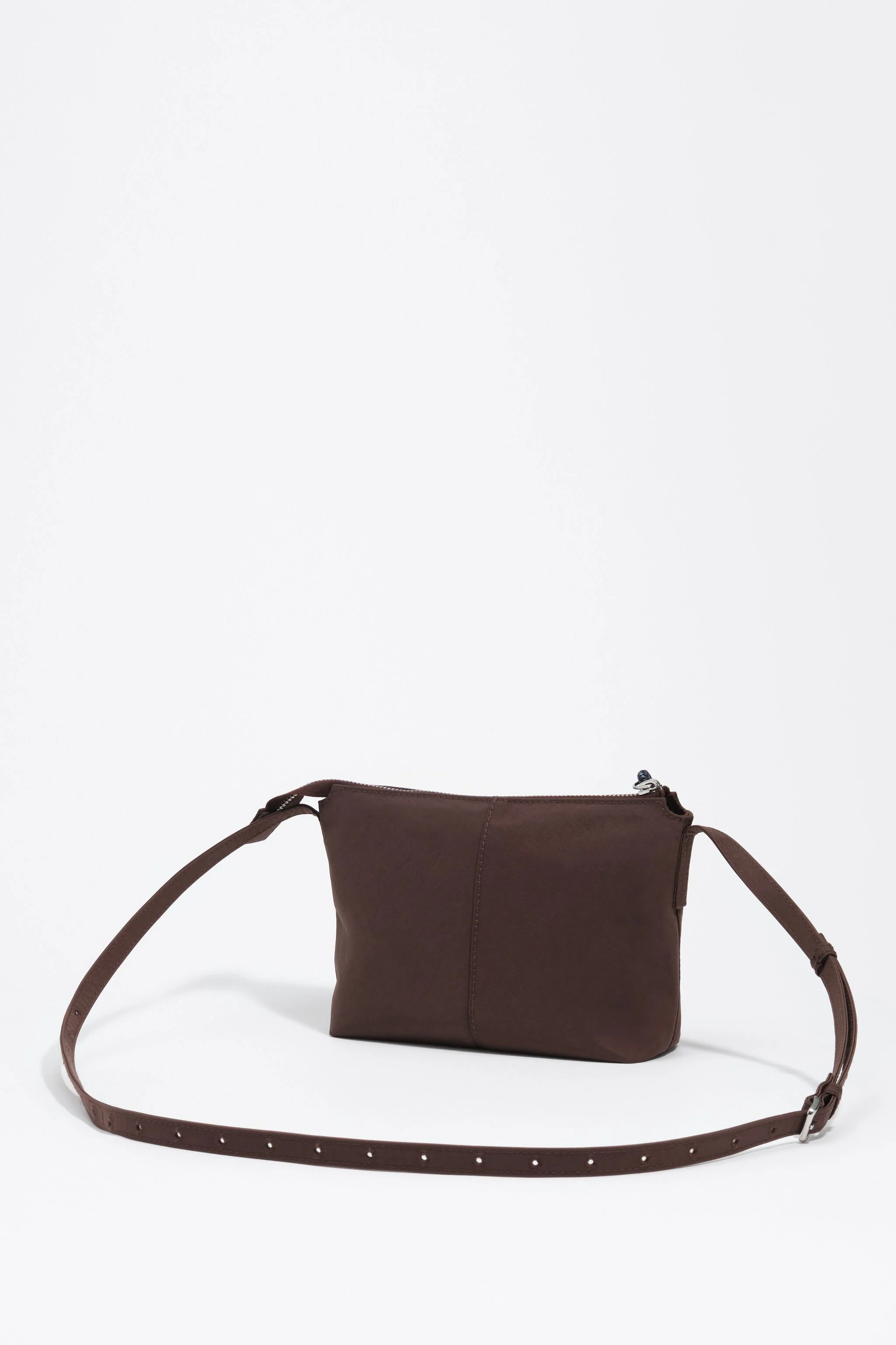 Bolsa transversal mini em nylon cor mocha