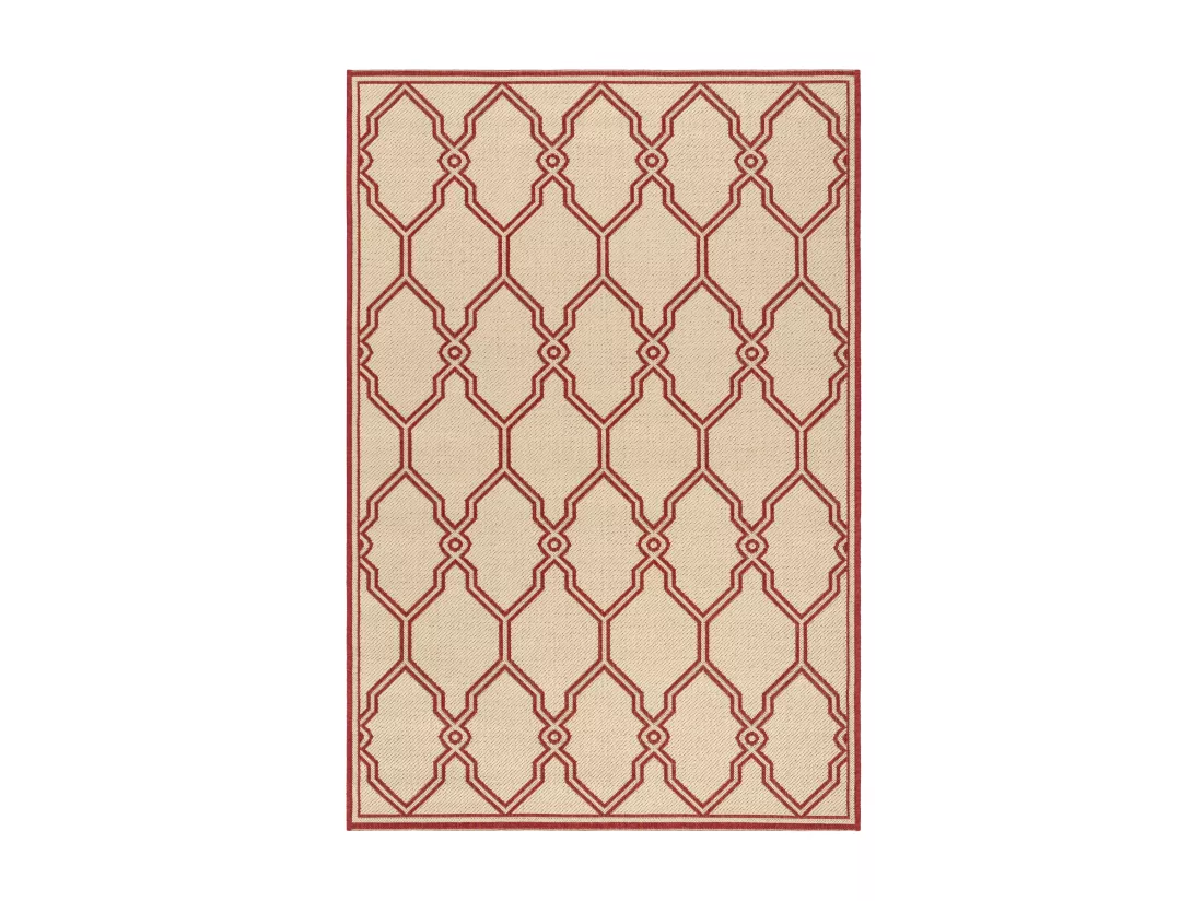 Tapis Red & Creme 155 X 229 cm - Nerano