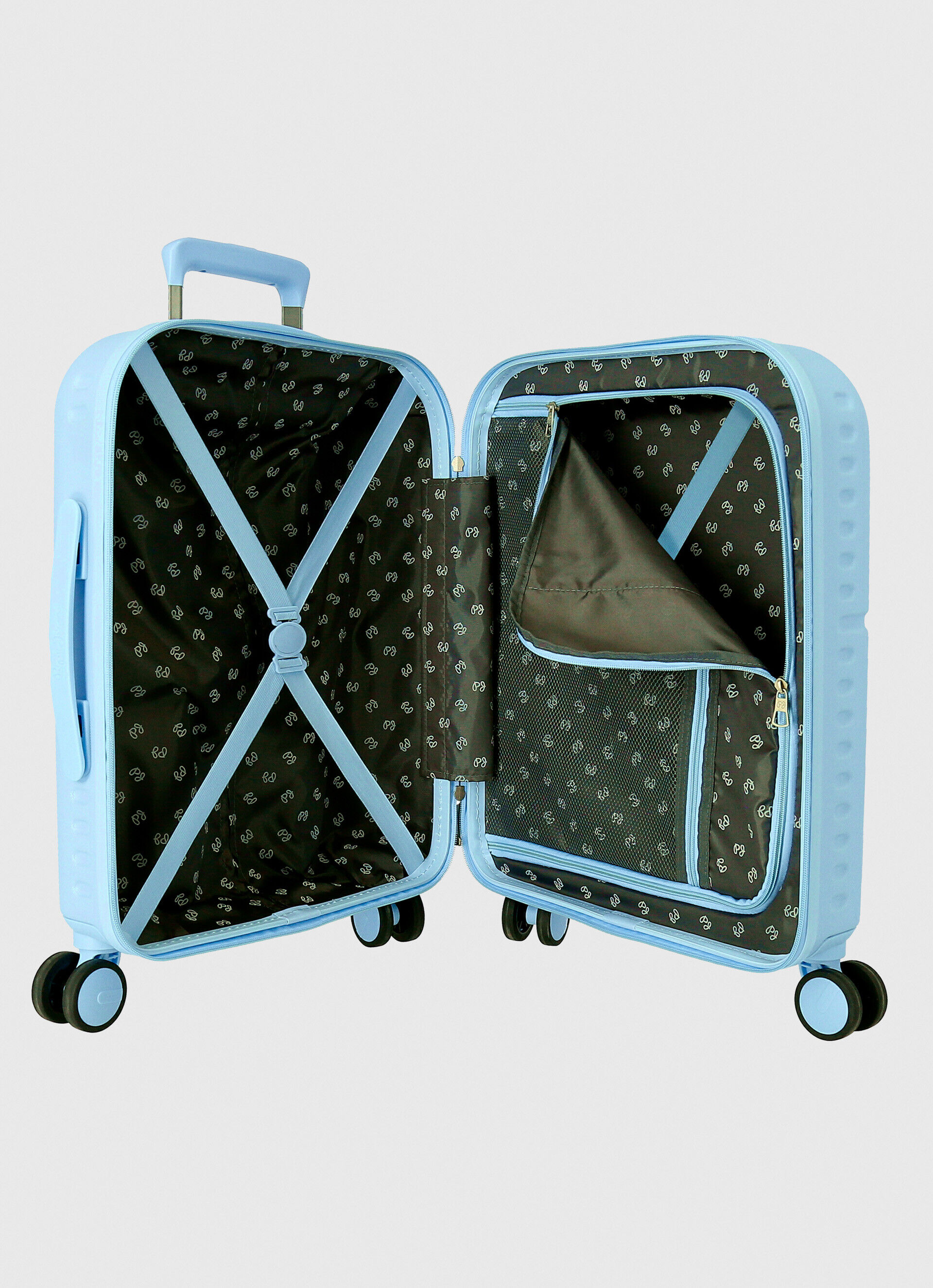 Carrinho MALETA 55CM ABS - azul celeste exclusivo