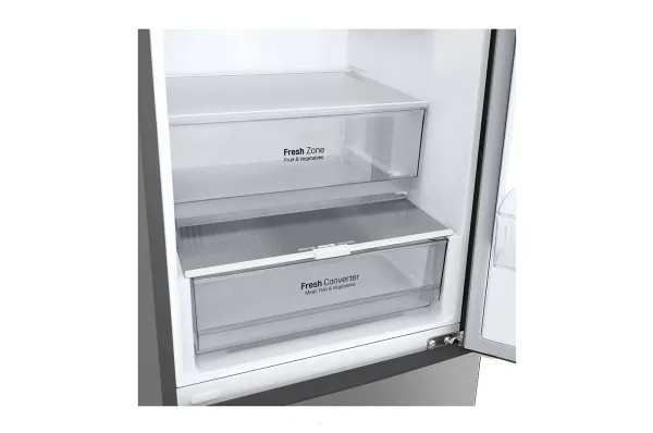 LG GBP62PZNBC - Køleskab/fryser - bund-fryser - bredde: 59.5 cm - dybde: 67.5 cm - højde: 203 cm - 384 liter - Klasse B - stål