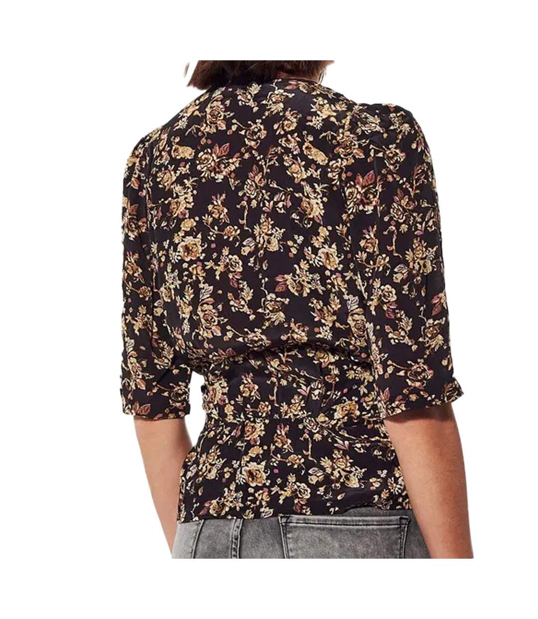 Blouse Fleurie Noir Femme Kaporal Naby