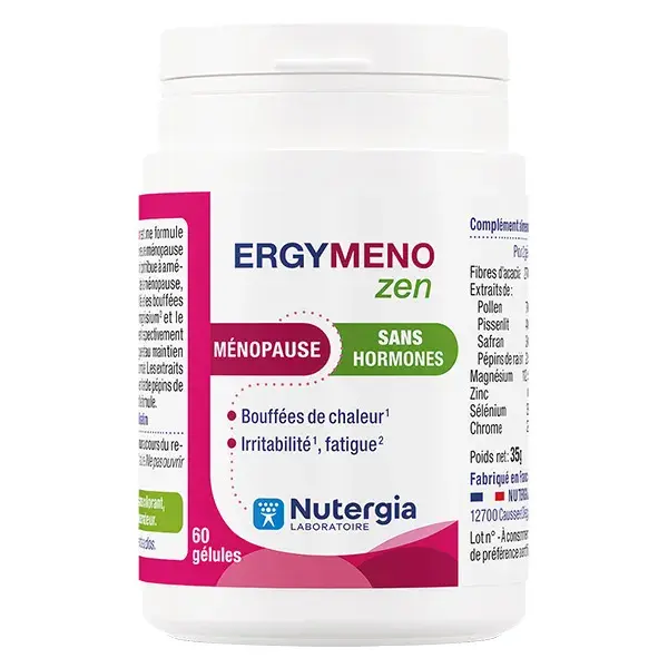 Nutergia Ergymeno Zen Menopausa sem hormônios - 60 cápsulas