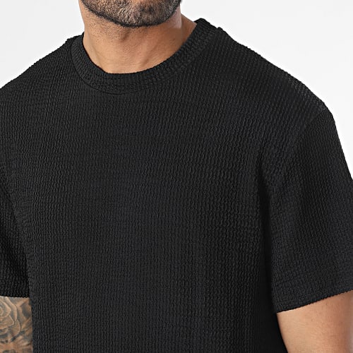 Ensemble Tee Shirt Et Short Jogging Noir