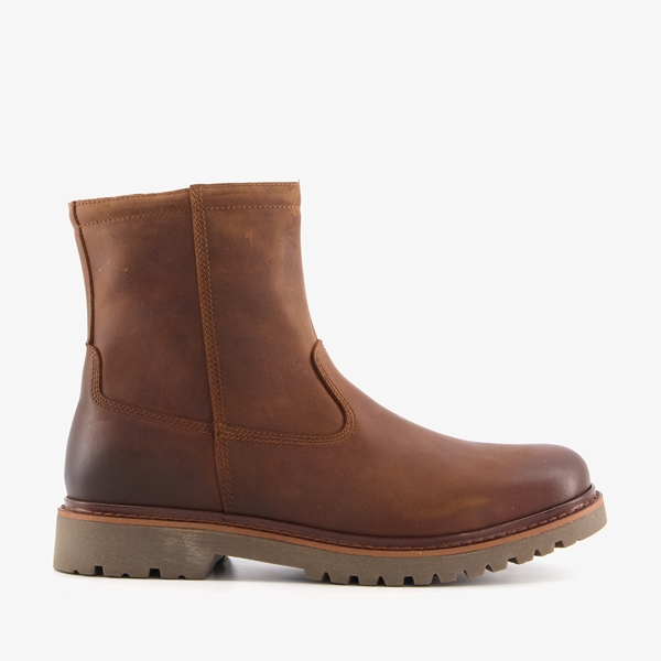 Van Beers gevoerde leren heren boots bruin