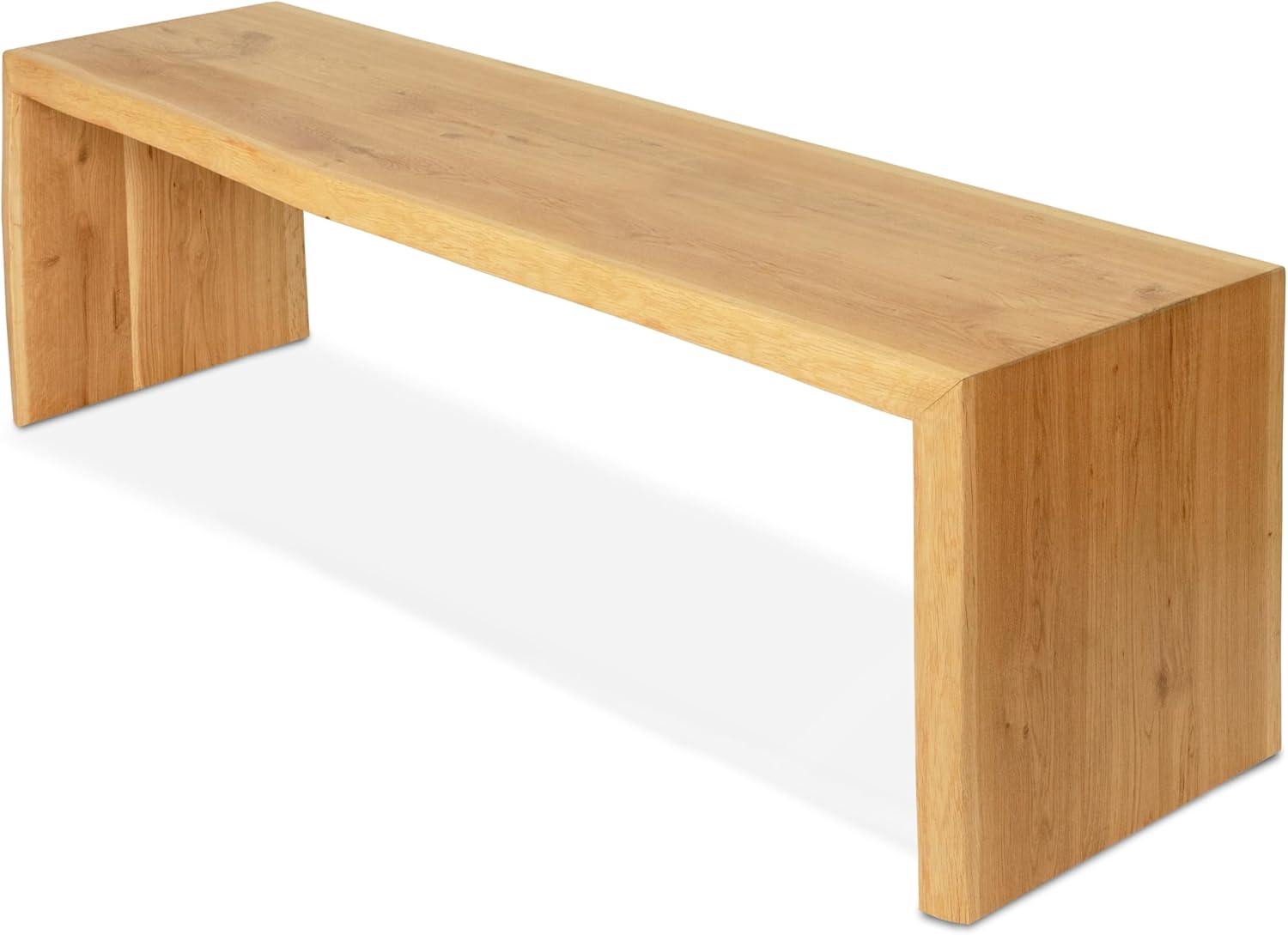 holz4home® Massivholzbank XL I Sitzbank aus Eiche mit Baumkante ohne Lehne I Echtholz Holzbank Hocker für Wohnzimmer Badezimmer Flur oder Küche I Sitzhocker Massiv