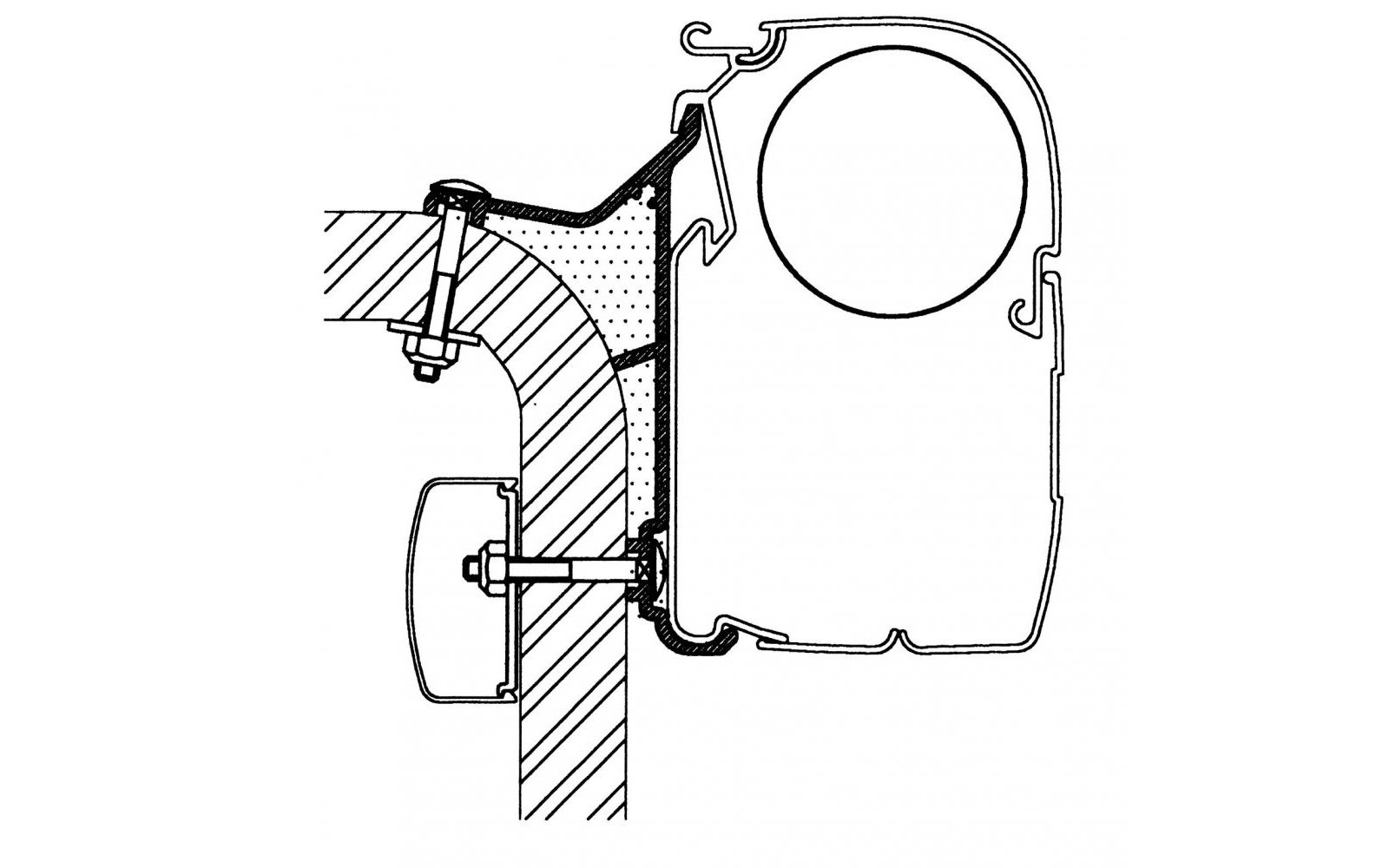 Thule Hymer B2 Klasse Adapter für Serie 5 3,0m