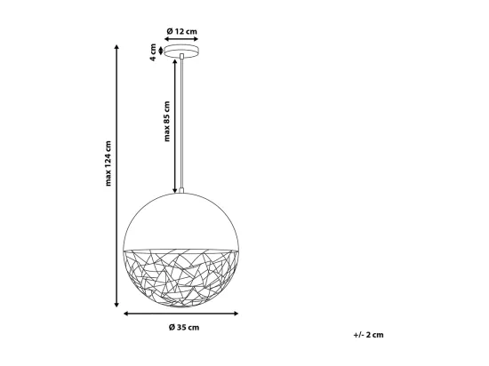 Lampe suspension PADMA Métal Cuivré