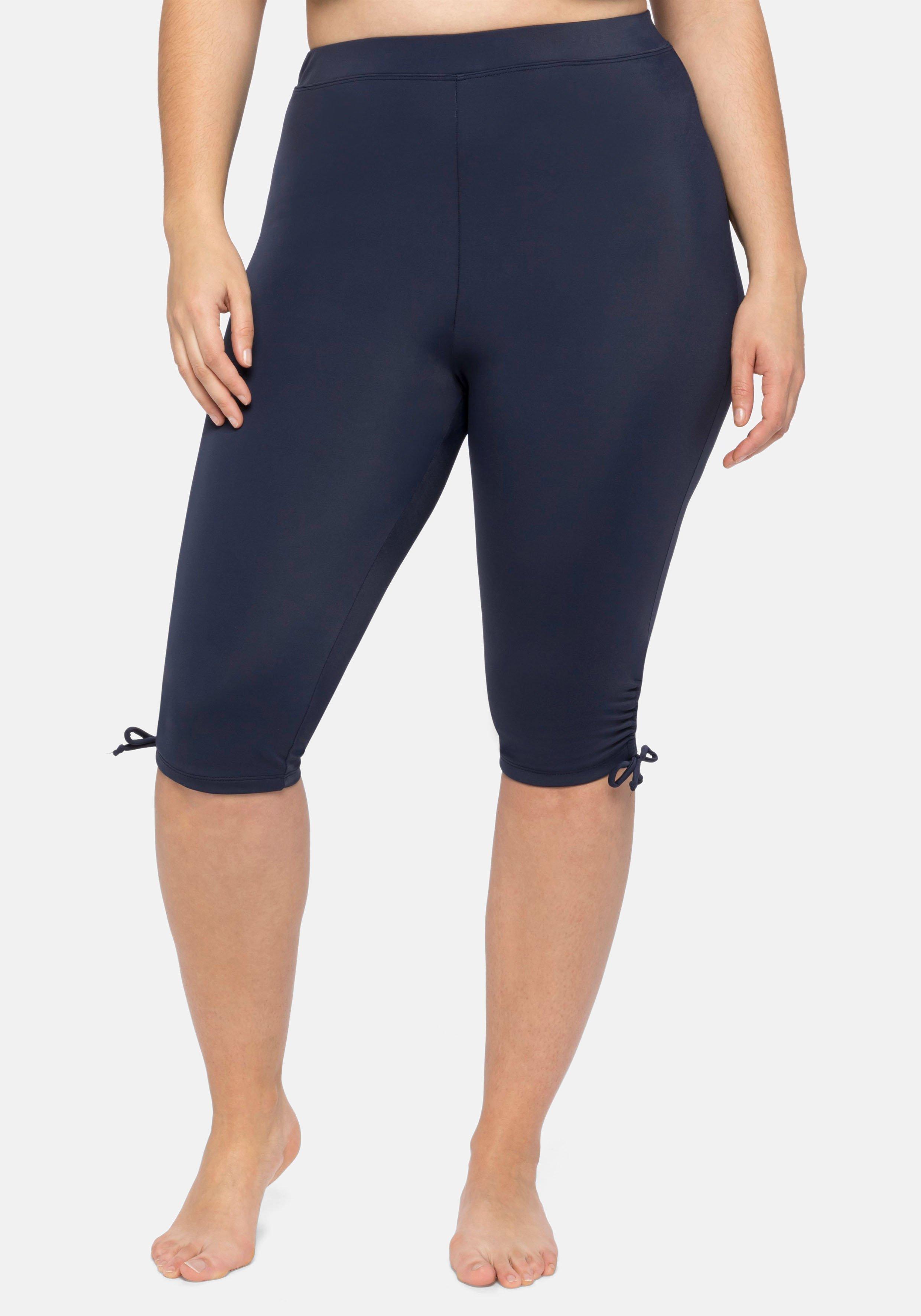 Badehose mit Raffung, Shape-Caprischnitt