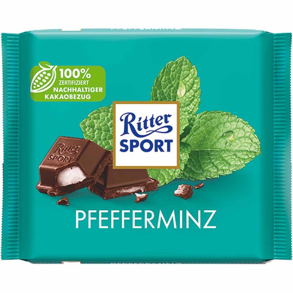 Ritter Sport Tafelschokolade Pfefferminz 100g MHD:24.5.25