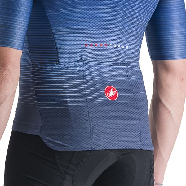 Maillot vélo CASTELLI AERO RACE 6.0 JERSEY BLEU/BLANC