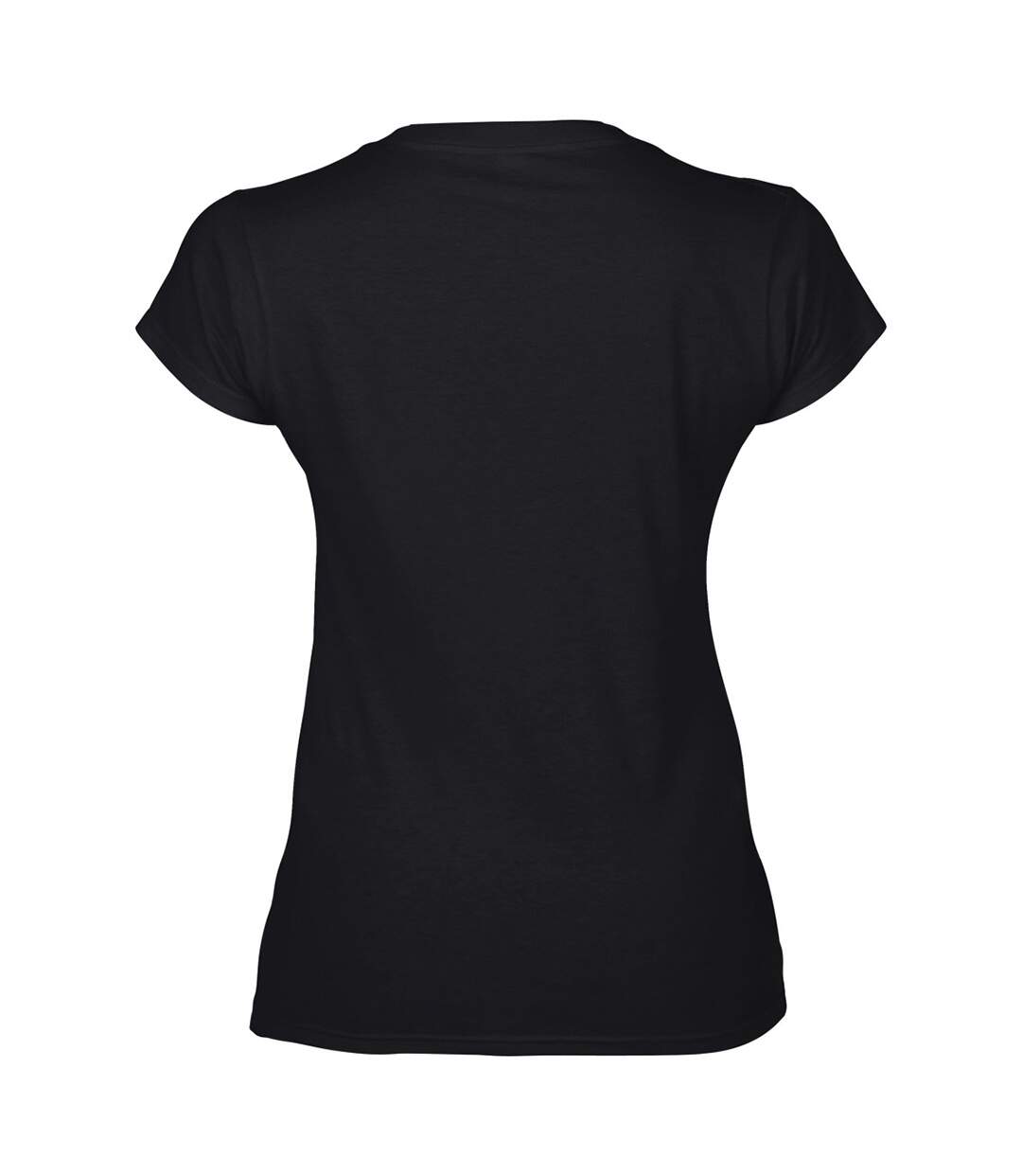 Gildan - T-shirt à manches courtes et col en V - Femme (Noir) - UTBC491
