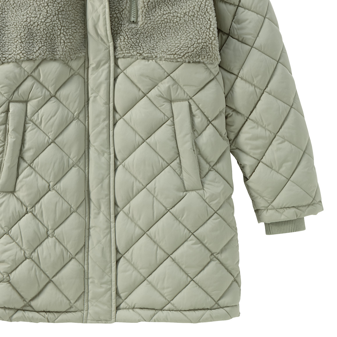 Yigga Mädchen Steppjacke mit Teddybesatz helloliv