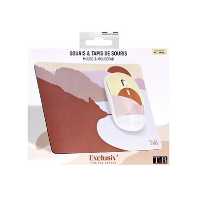 T'nB EXCLUSIV COAST - souris sans fil + tapis souris assorti
